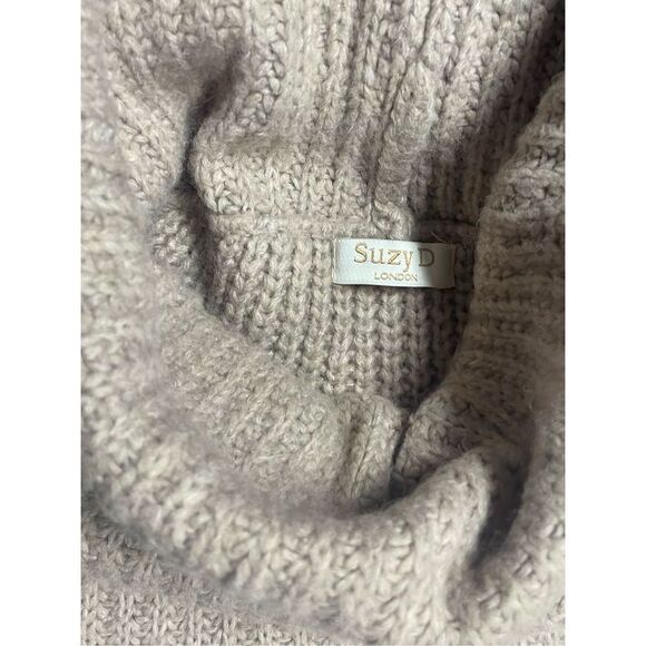Suzy D dusty rose grey cowl neck sweater large - Picture 2 of 3
